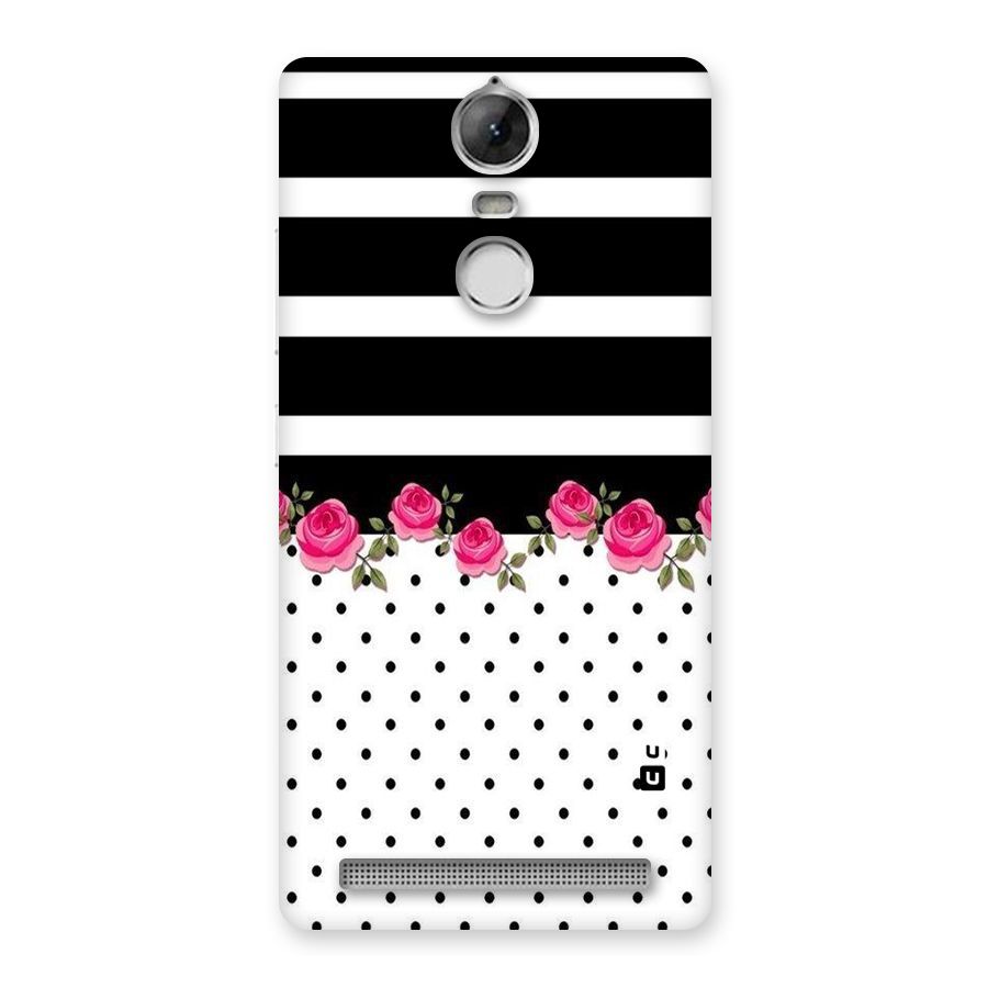 Dots Roses Stripes Back Case for Vibe K5 Note