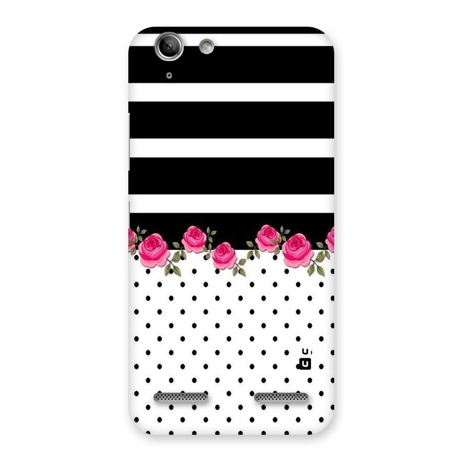 Dots Roses Stripes Back Case for Vibe K5 Plus