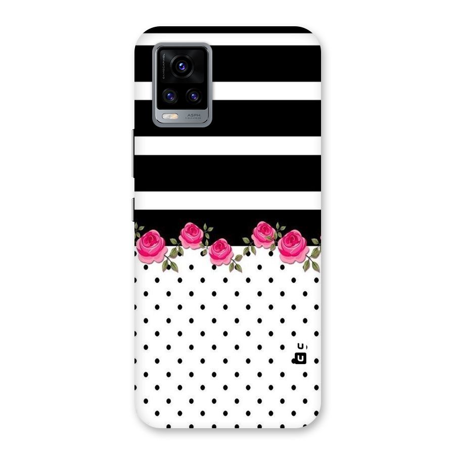 Dots Roses Stripes Back Case for Vivo V20