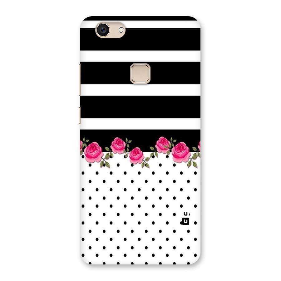 Dots Roses Stripes Back Case for Vivo V7
