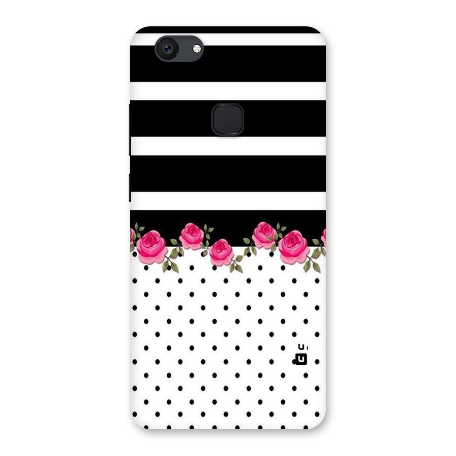 Dots Roses Stripes Back Case for Vivo V7 Plus