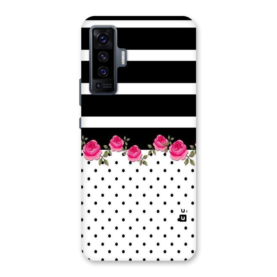 Dots Roses Stripes Back Case for Vivo X50