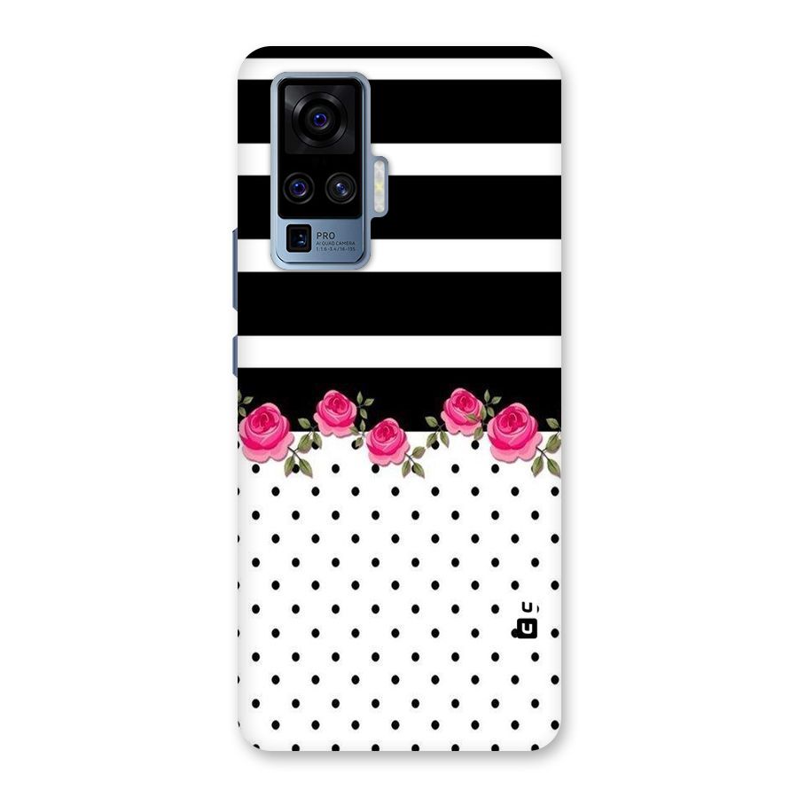 Dots Roses Stripes Back Case for Vivo X50 Pro