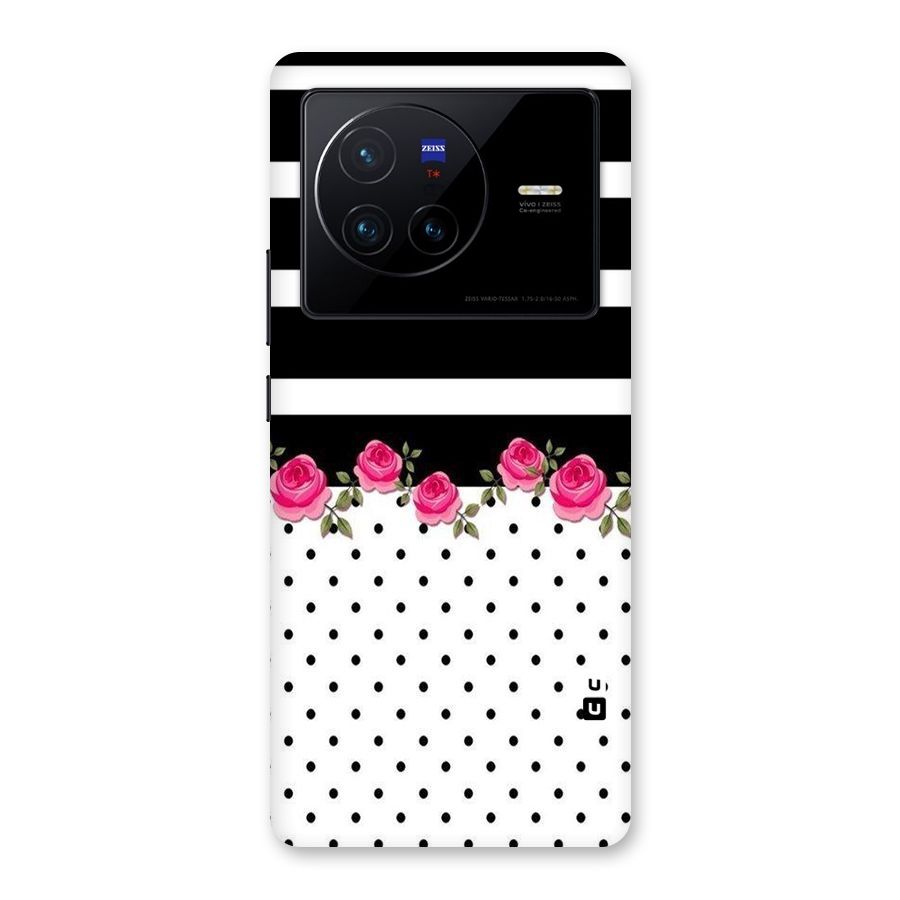 Dots Roses Stripes Back Case for Vivo X80