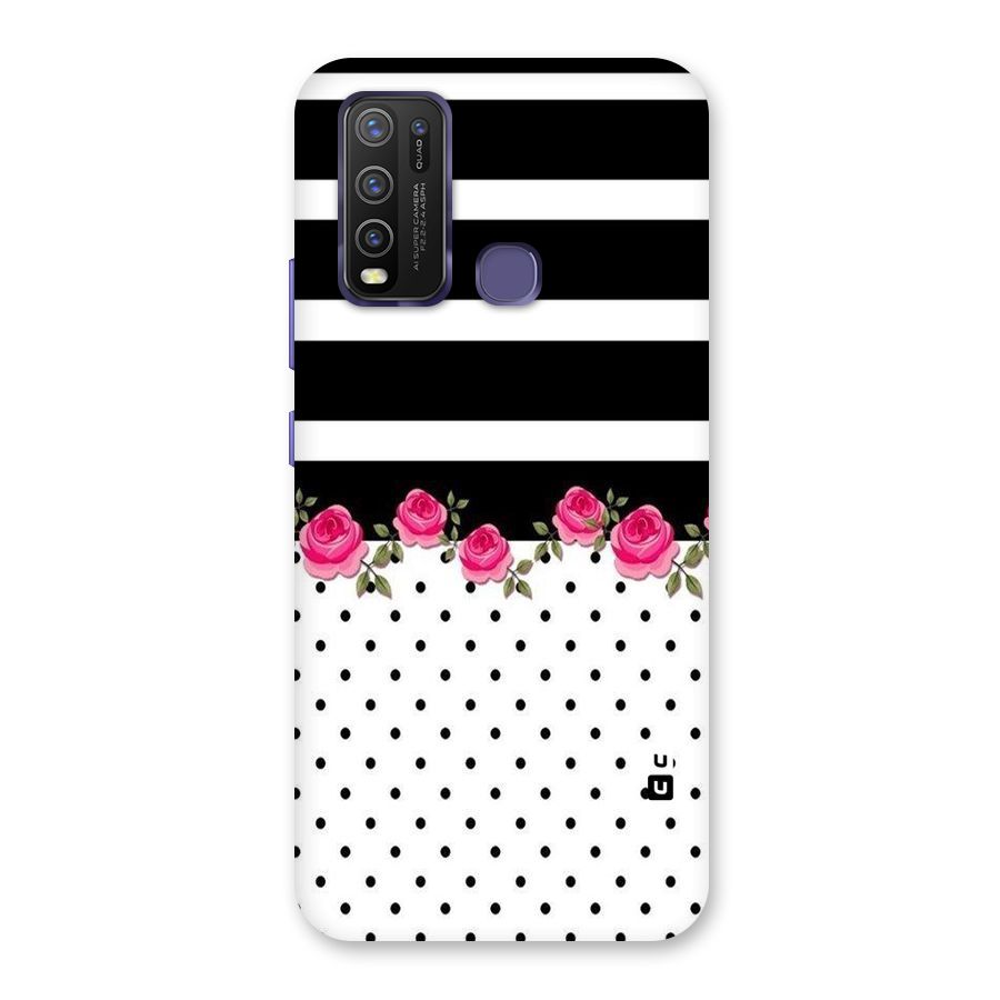 Dots Roses Stripes Back Case for Vivo Y50