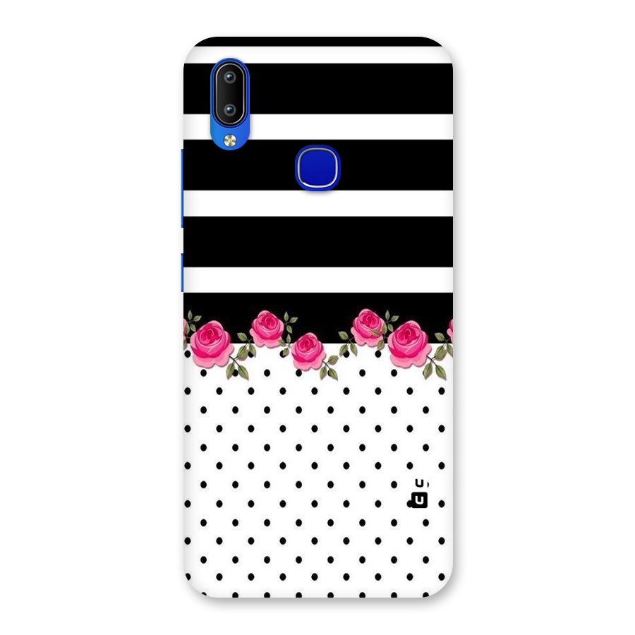 Dots Roses Stripes Back Case for Vivo Y91