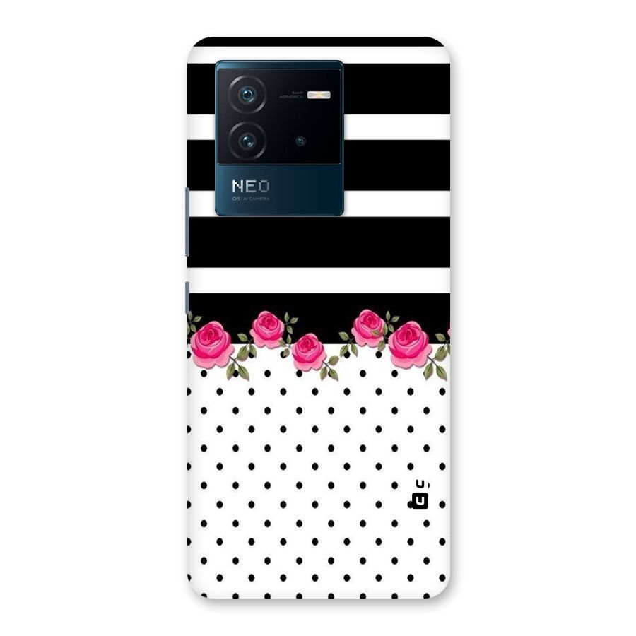 Dots Roses Stripes Back Case for Vivo iQOO Neo 6 5G