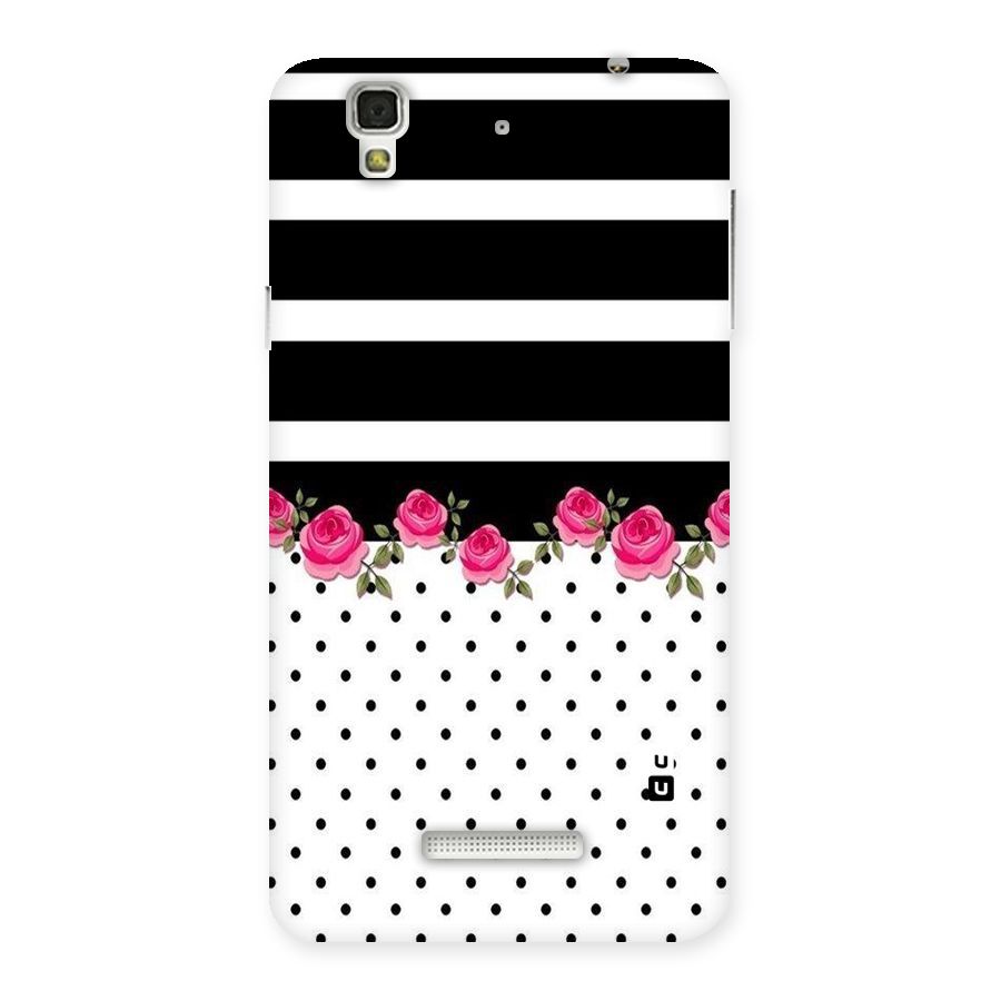 Dots Roses Stripes Back Case for YU Yureka Plus