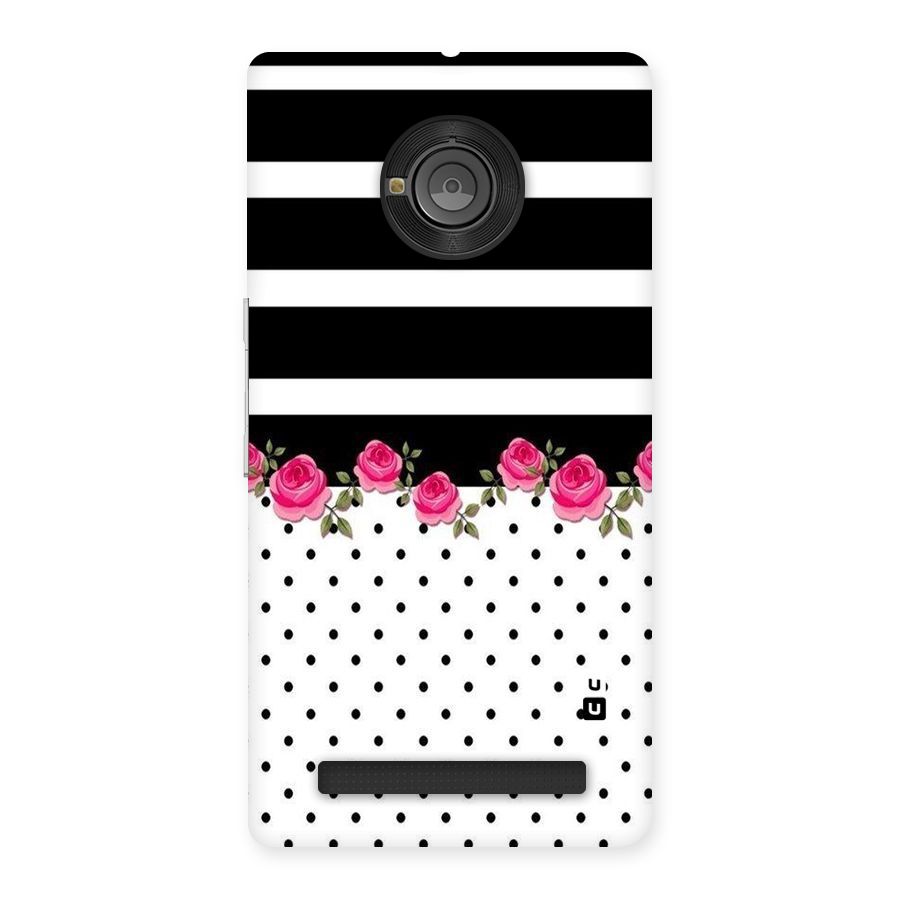 Dots Roses Stripes Back Case for Yu Yunique
