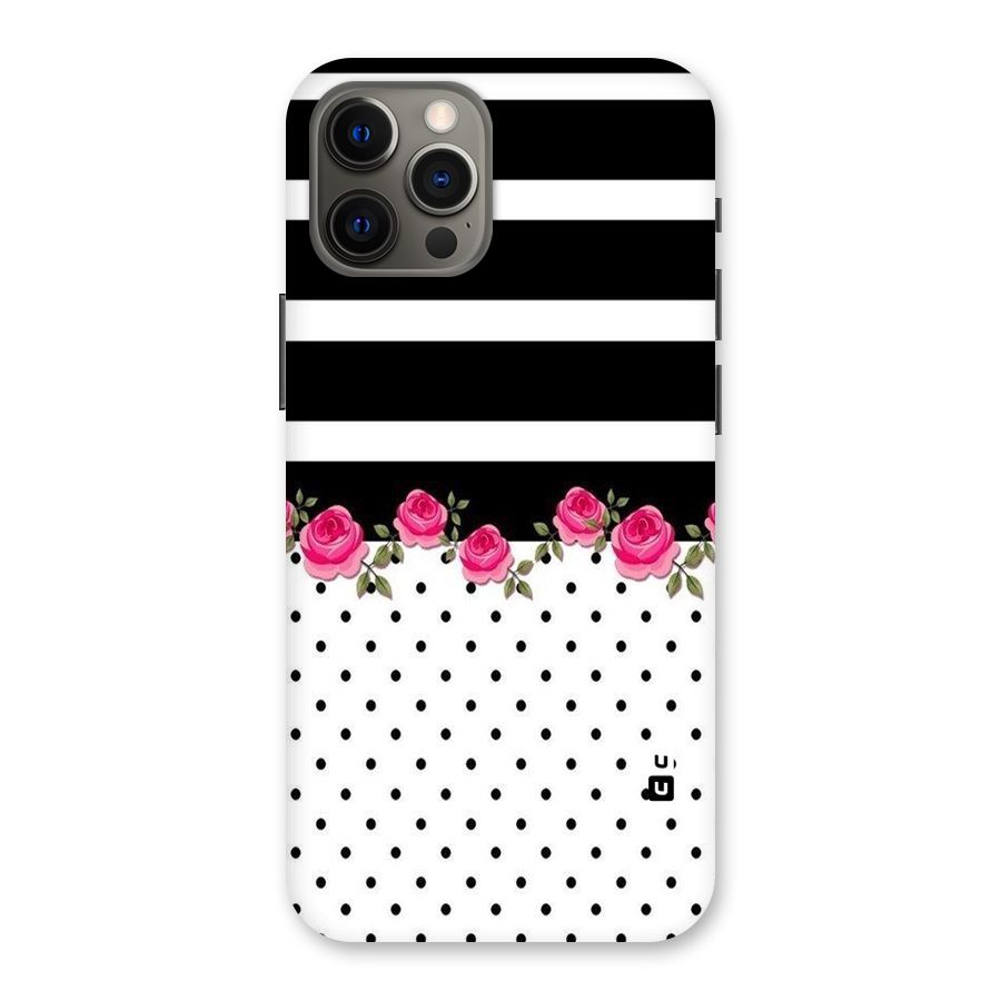 Dots Roses Stripes Back Case for iPhone 12 Pro Max