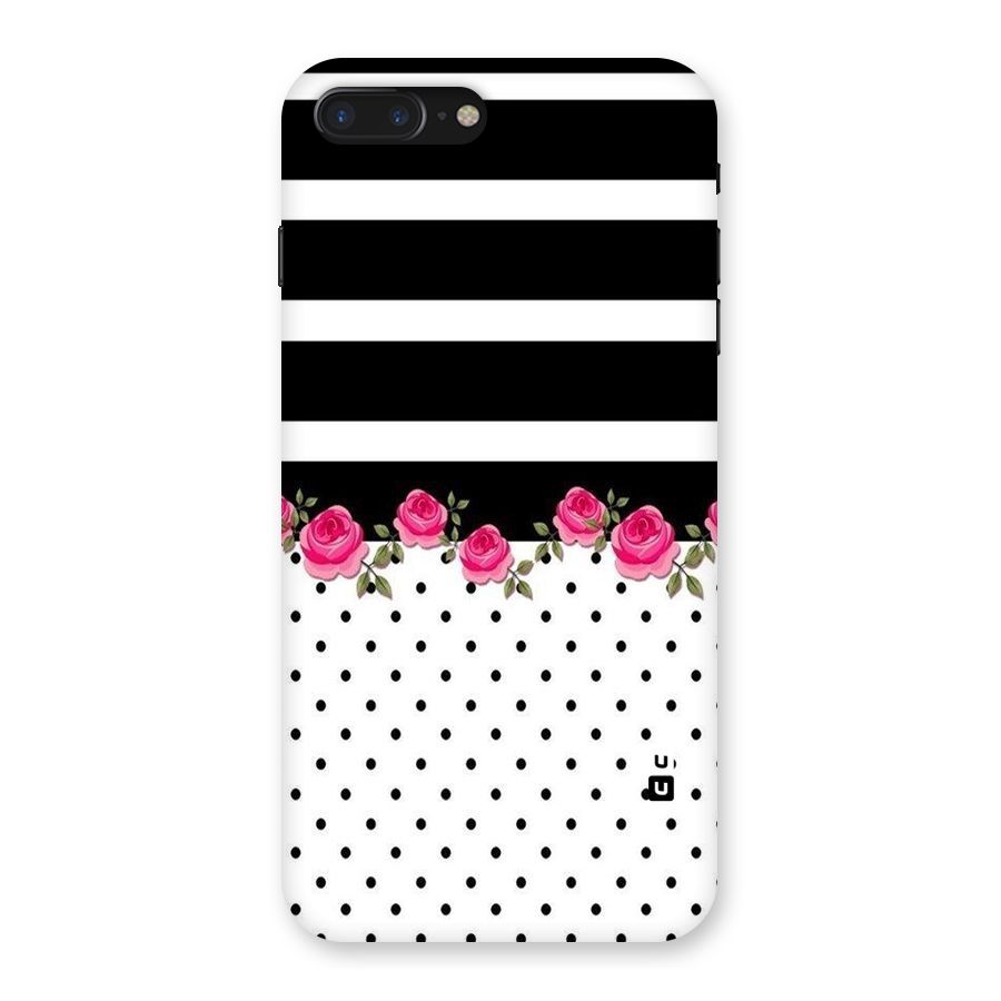 Dots Roses Stripes Back Case for iPhone 7 Plus
