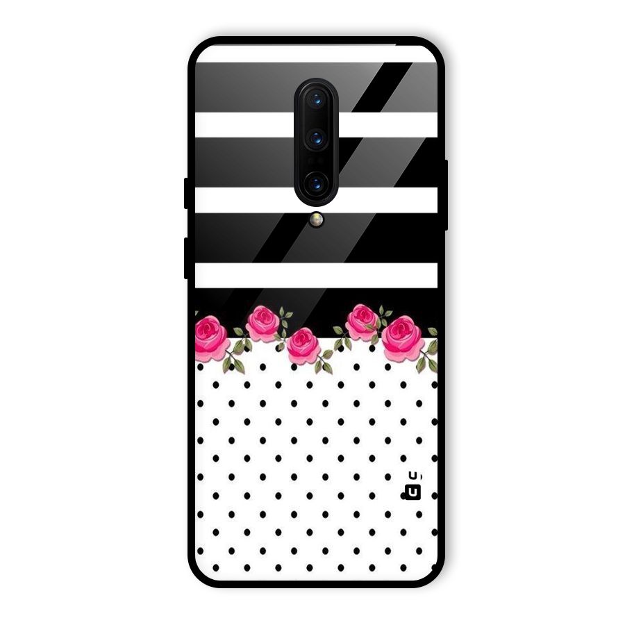 Dots Roses Stripes Glass Back Case for OnePlus 7 Pro