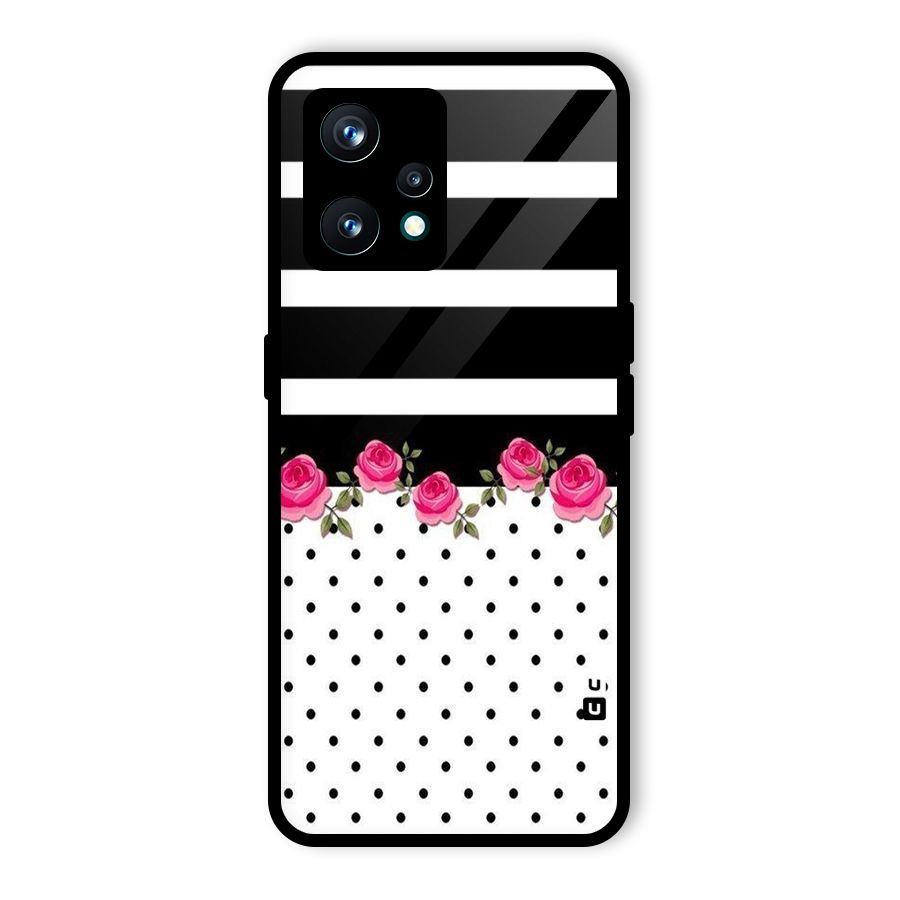 Dots Roses Stripes Glass Back Case for Realme 9 Pro Plus 5G