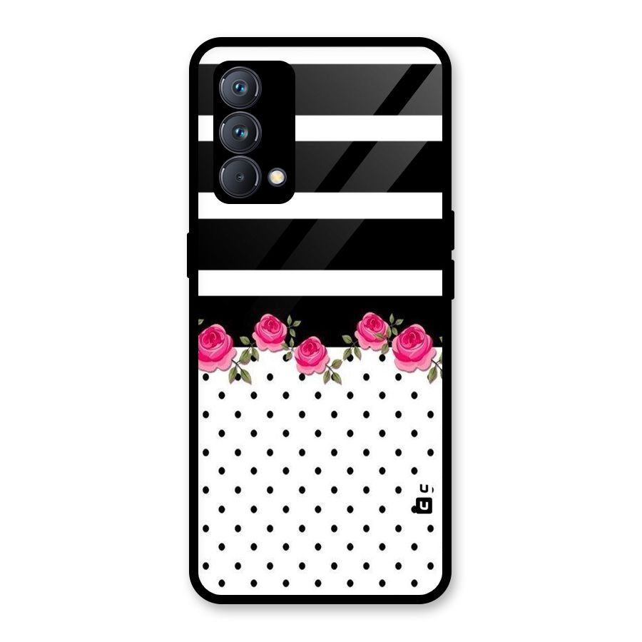 Dots Roses Stripes Glass Back Case for Realme GT Master Edition