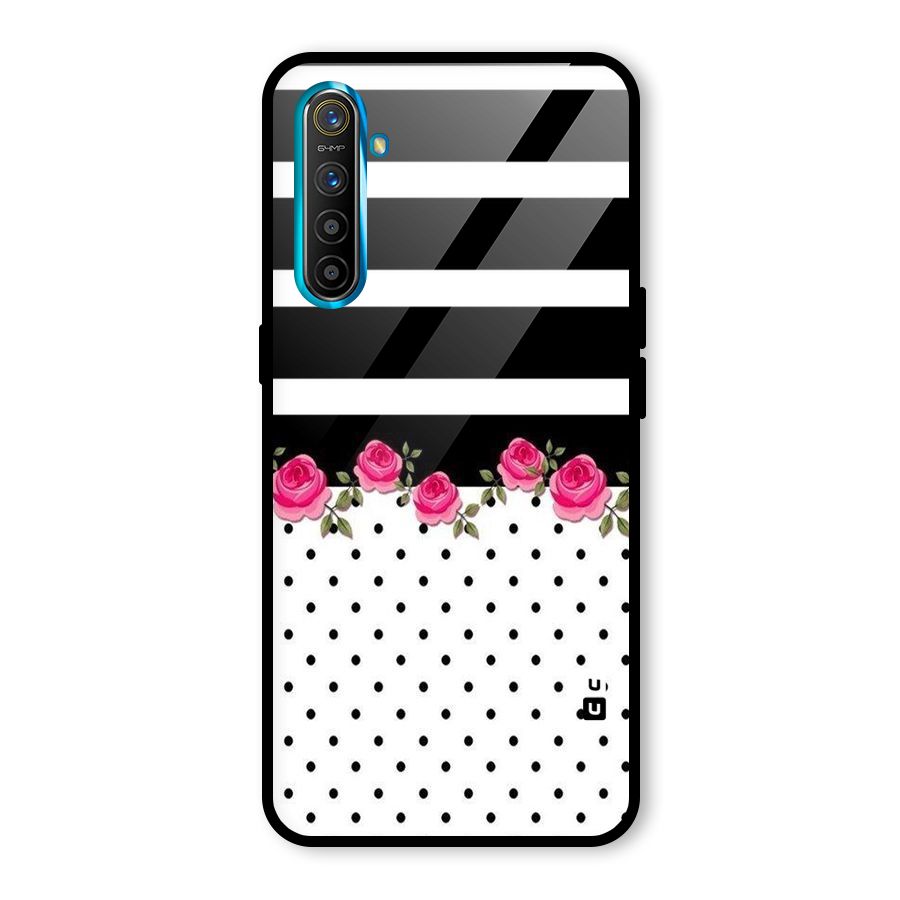 Dots Roses Stripes Glass Back Case for Realme X2