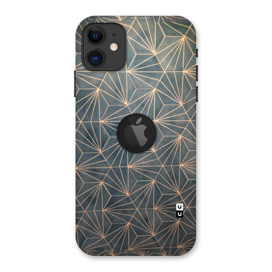 Dotted Lines Pattern Back Case for iPhone 11 Logo Cut