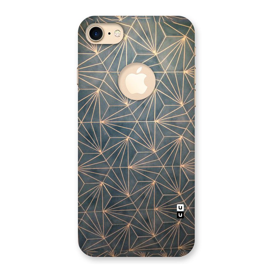 Dotted Lines Pattern Back Case for iPhone 7 Logo Cut