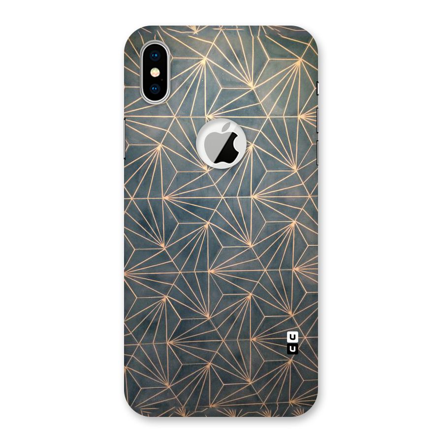 Dotted Lines Pattern Back Case for iPhone XS Logo Cut