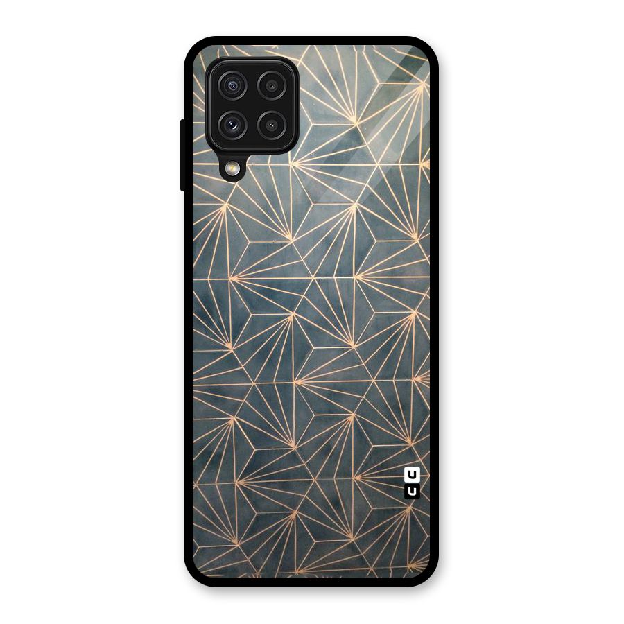 Dotted Lines Pattern Glass Back Case for Galaxy A22 4G