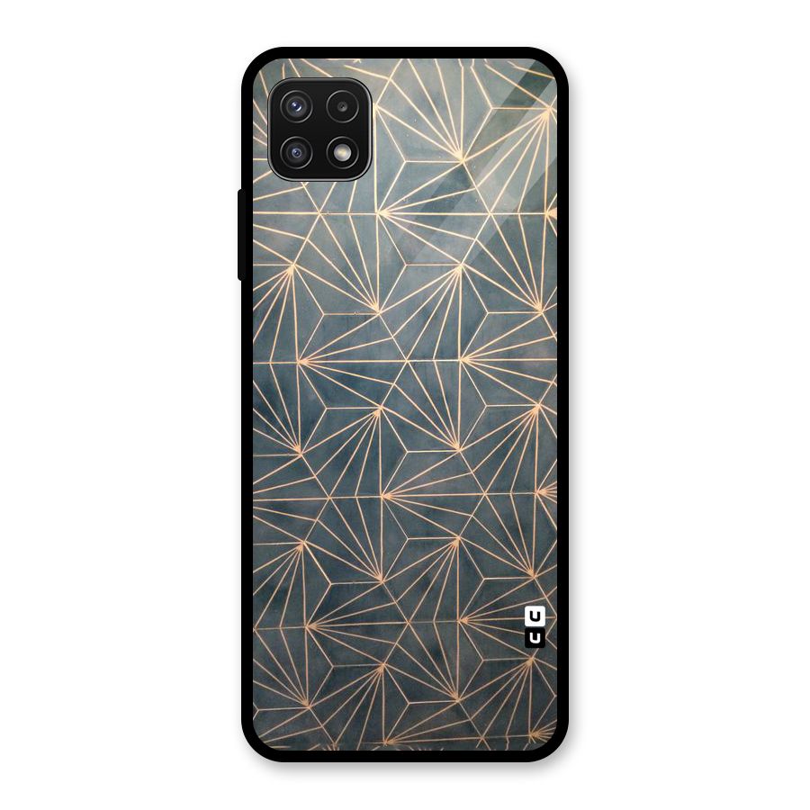 Dotted Lines Pattern Glass Back Case for Galaxy A22 5G