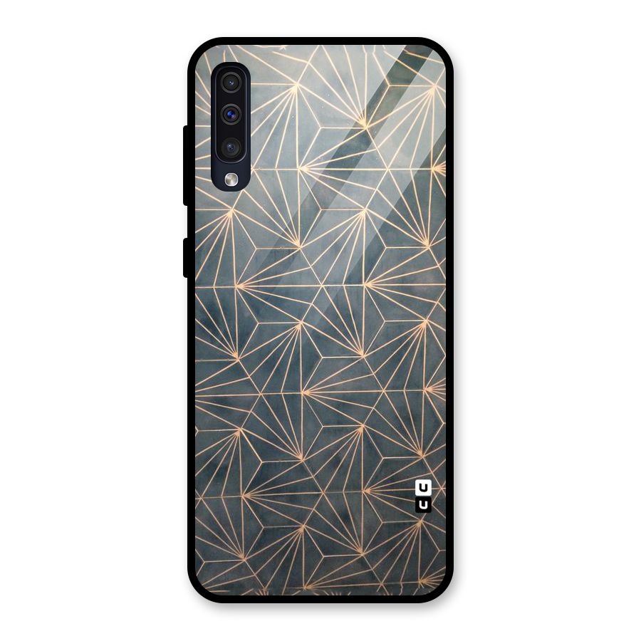Dotted Lines Pattern Glass Back Case for Galaxy A50