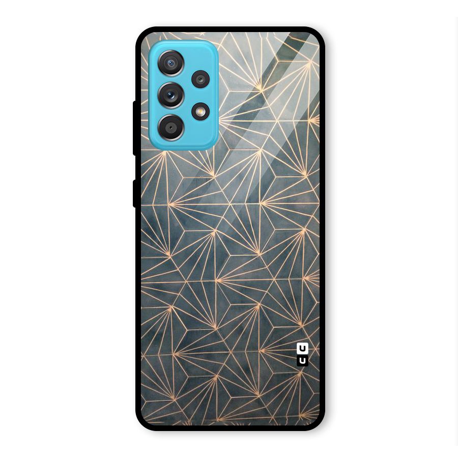 Dotted Lines Pattern Glass Back Case for Galaxy A52s 5G