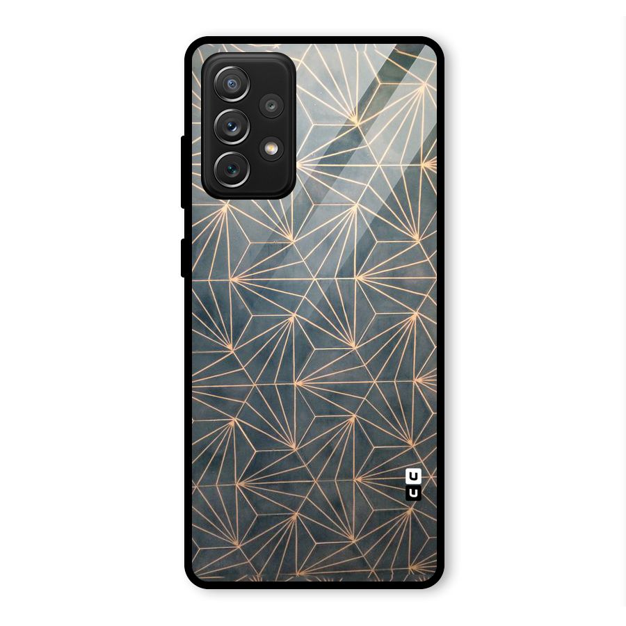 Dotted Lines Pattern Glass Back Case for Galaxy A72