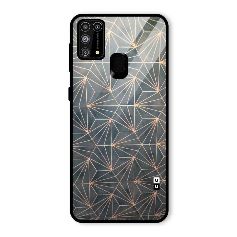 Dotted Lines Pattern Glass Back Case for Galaxy F41