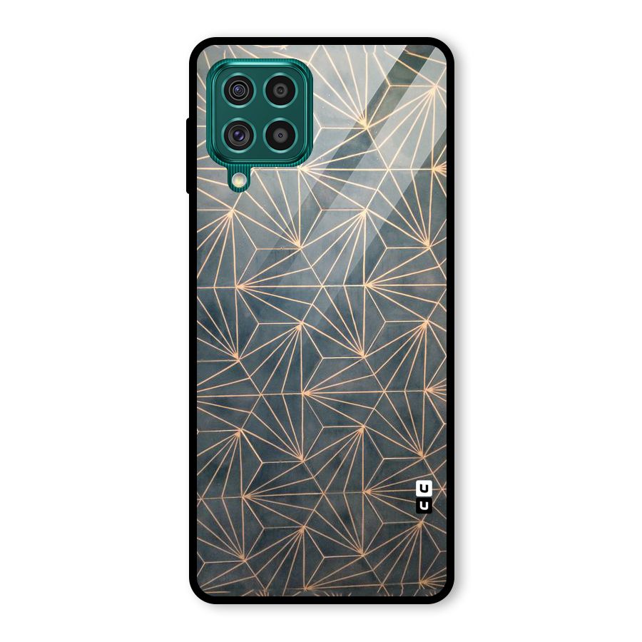 Dotted Lines Pattern Glass Back Case for Galaxy F62