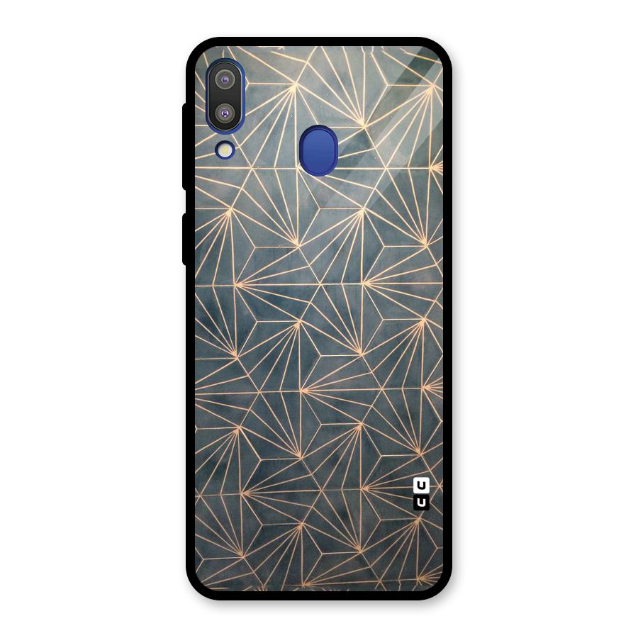 Dotted Lines Pattern Glass Back Case for Galaxy M20