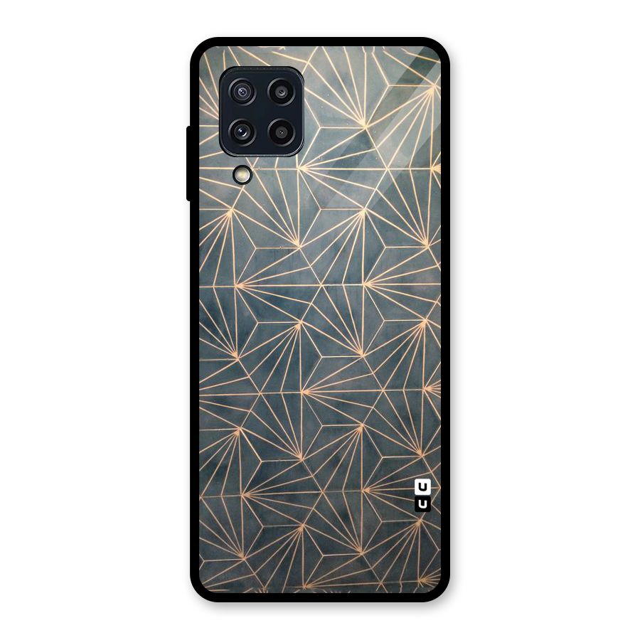 Dotted Lines Pattern Glass Back Case for Galaxy M32