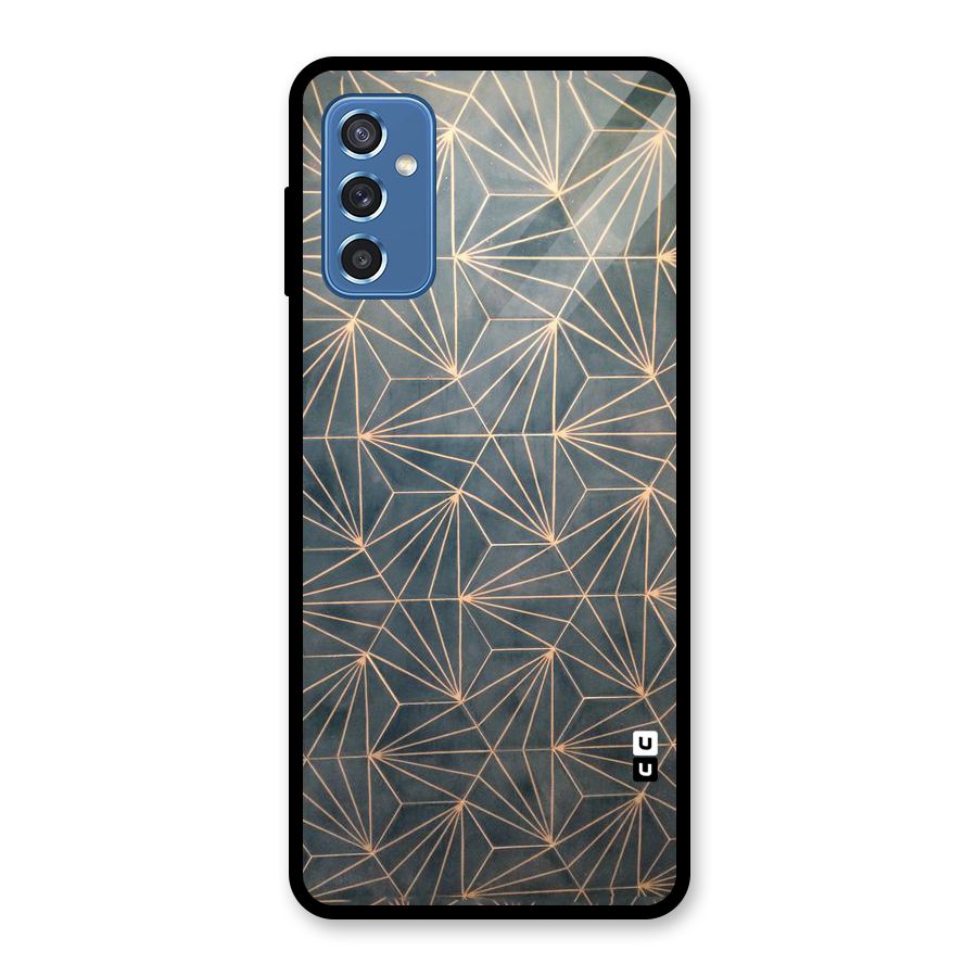 Dotted Lines Pattern Glass Back Case for Galaxy M52 5G
