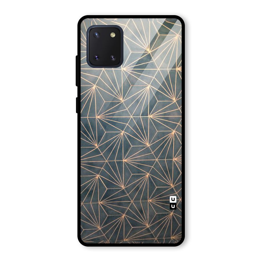 Dotted Lines Pattern Glass Back Case for Galaxy Note 10 Lite