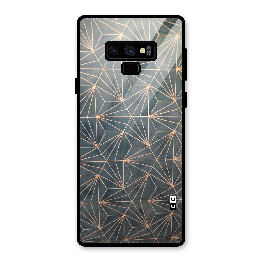 Dotted Lines Pattern Glass Back Case for Galaxy Note 9