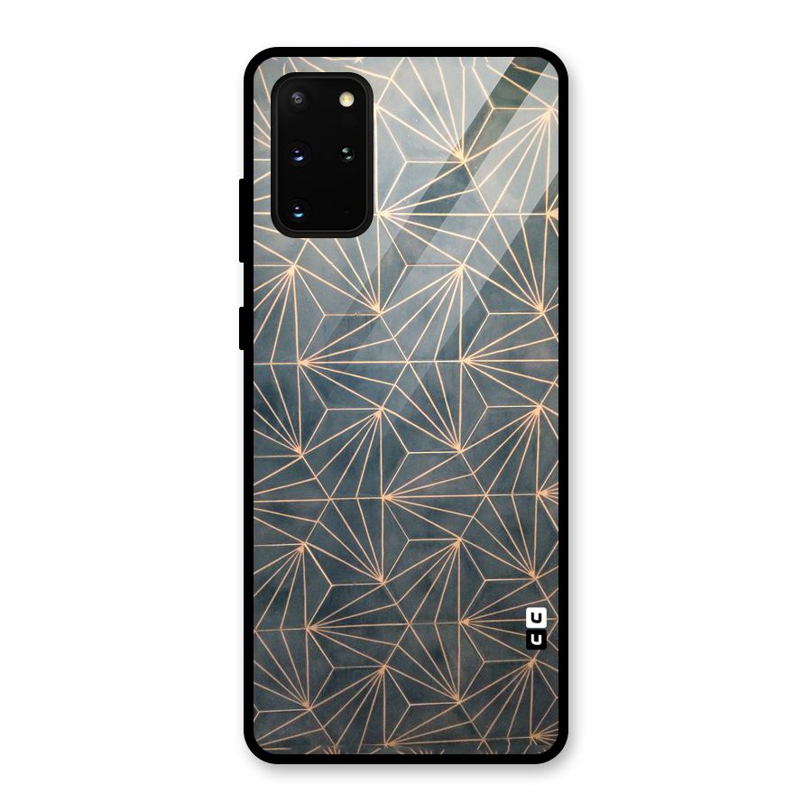 Dotted Lines Pattern Glass Back Case for Galaxy S20 Plus
