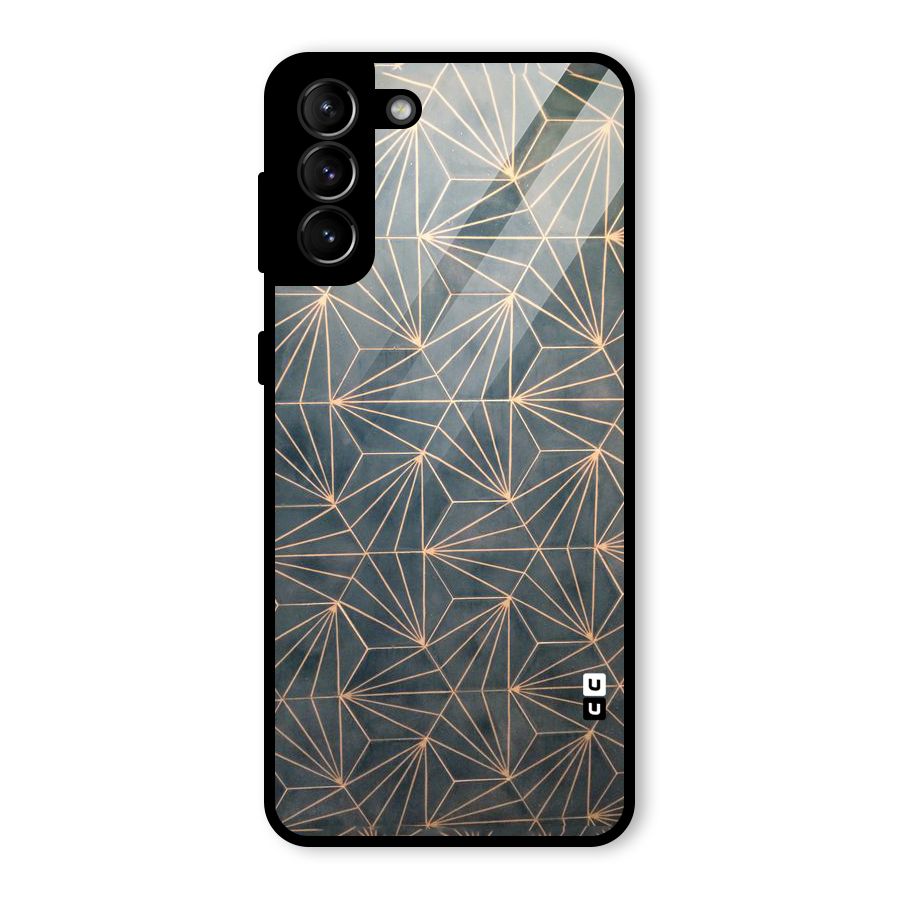 Dotted Lines Pattern Glass Back Case for Galaxy S21 Plus