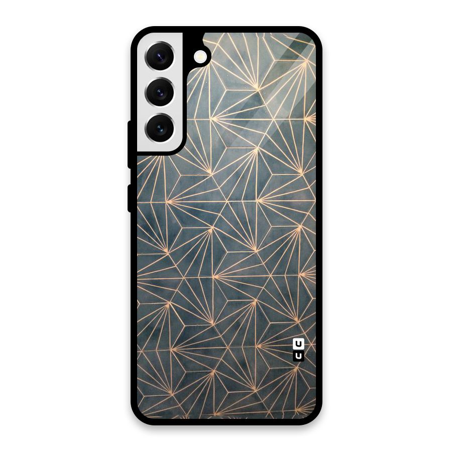 Dotted Lines Pattern Glass Back Case for Galaxy S22 Plus 5G