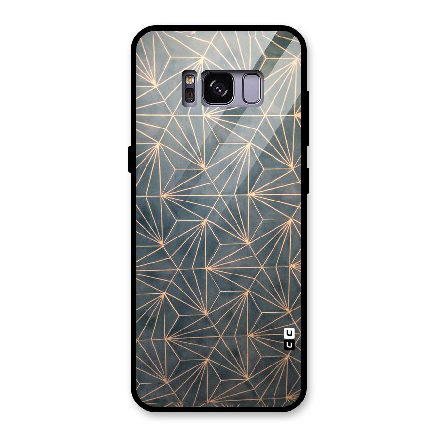 Dotted Lines Pattern Glass Back Case for Galaxy S8