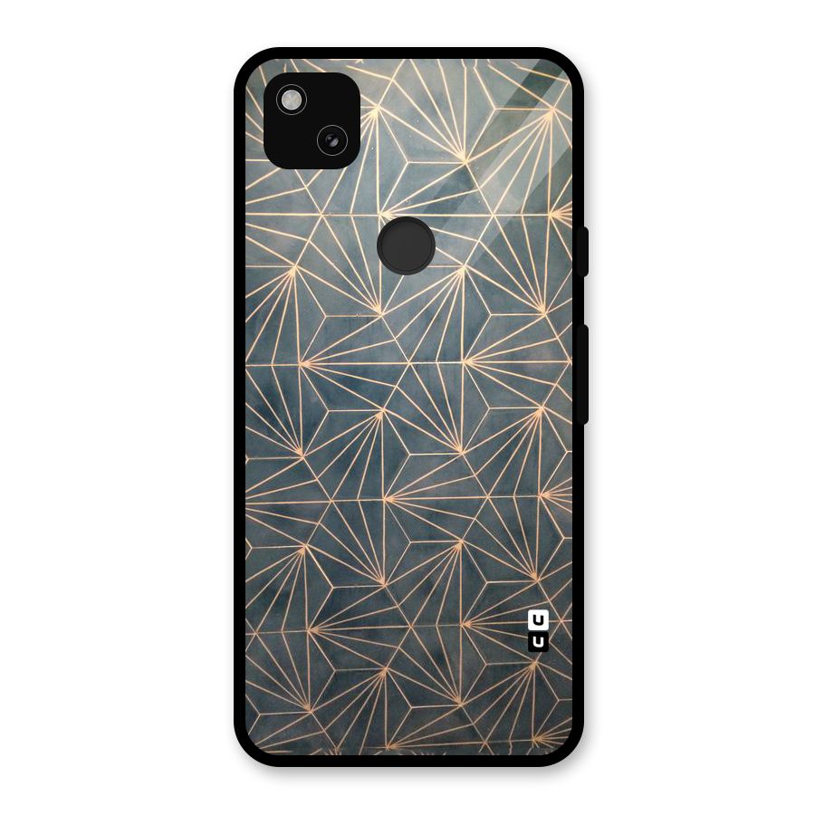 Dotted Lines Pattern Glass Back Case for Google Pixel 4a