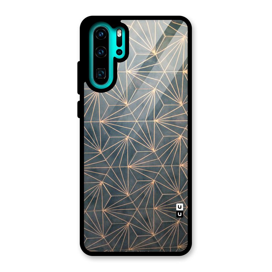 Dotted Lines Pattern Glass Back Case for Huawei P30 Pro