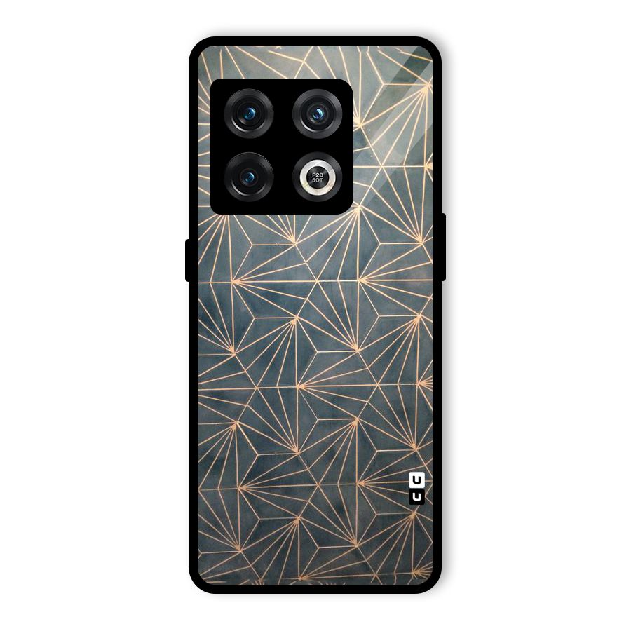 Dotted Lines Pattern Glass Back Case for OnePlus 10 Pro 5G