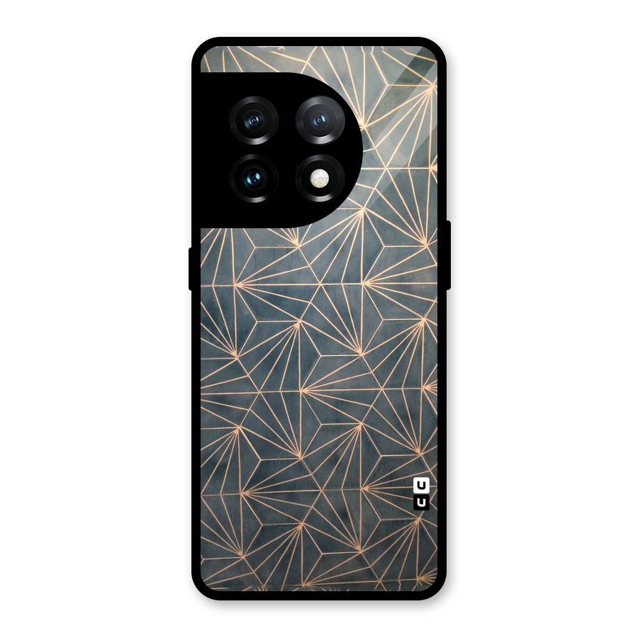 Dotted Lines Pattern Glass Back Case for OnePlus 11