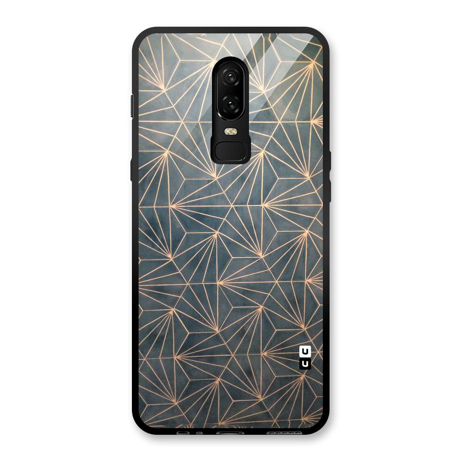Dotted Lines Pattern Glass Back Case for OnePlus 6