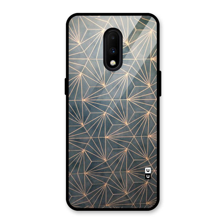 Dotted Lines Pattern Glass Back Case for OnePlus 7
