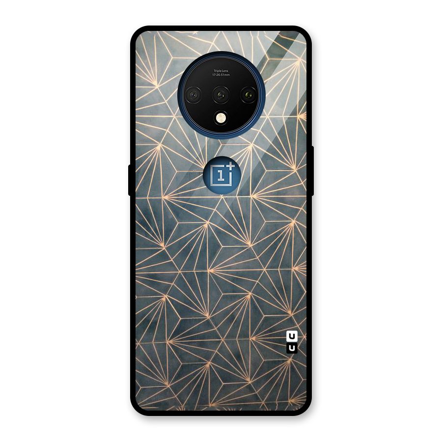 Dotted Lines Pattern Glass Back Case for OnePlus 7T