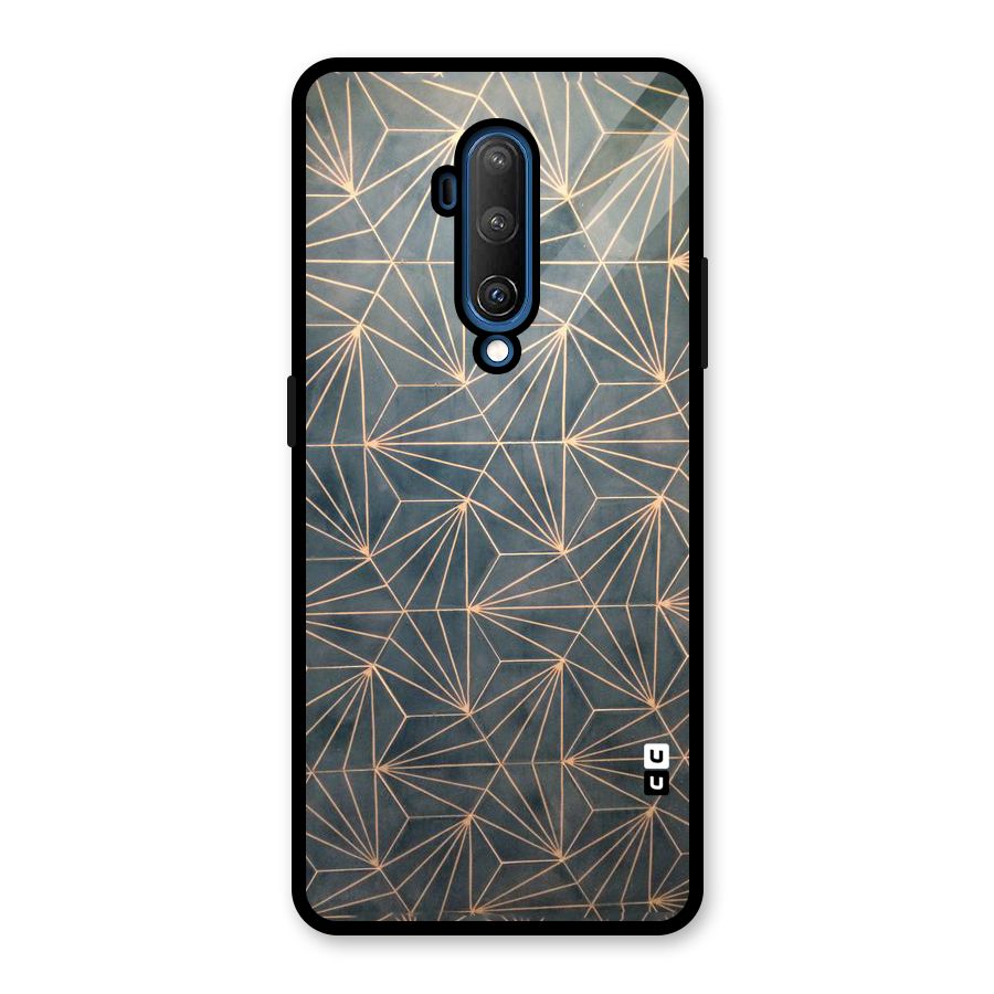 Dotted Lines Pattern Glass Back Case for OnePlus 7T Pro