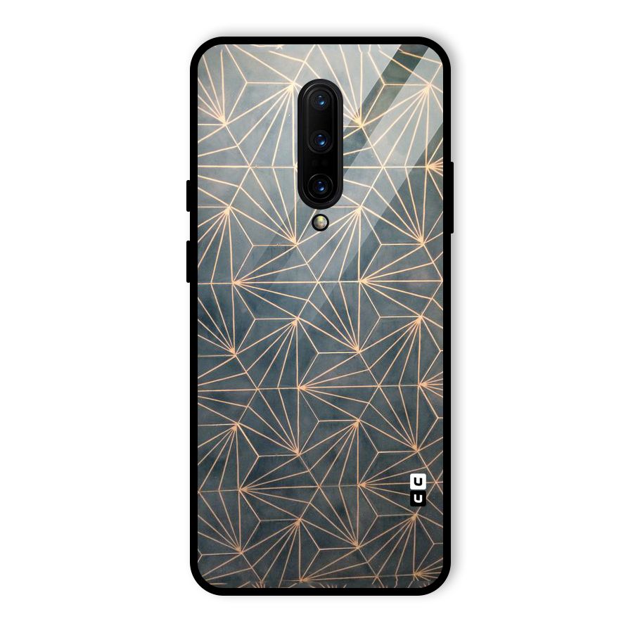 Dotted Lines Pattern Glass Back Case for OnePlus 7 Pro
