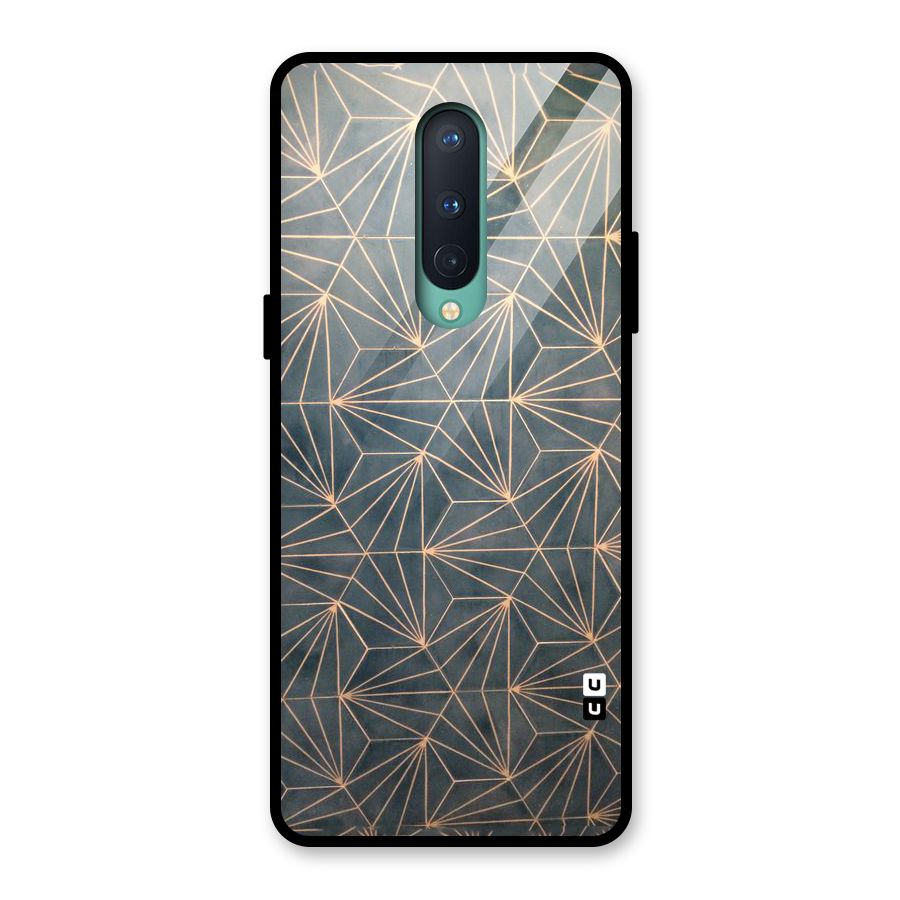 Dotted Lines Pattern Glass Back Case for OnePlus 8