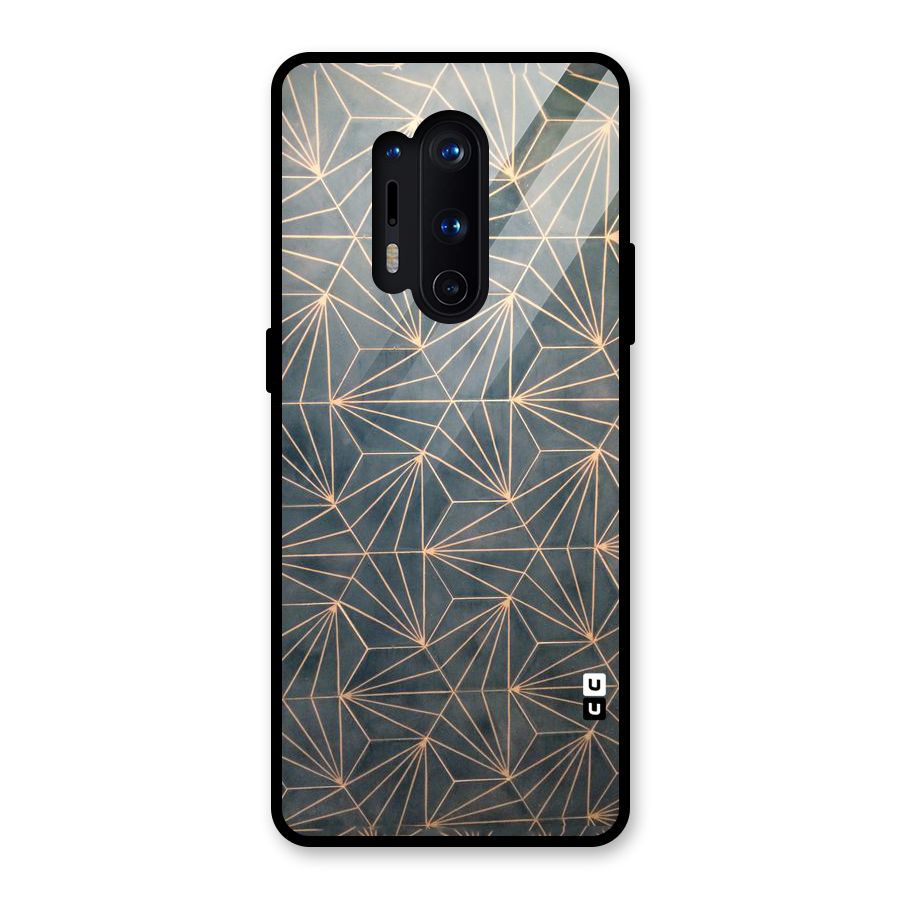 Dotted Lines Pattern Glass Back Case for OnePlus 8 Pro