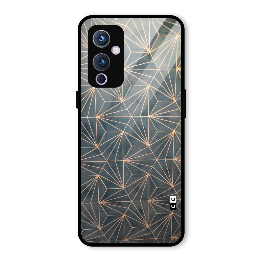 Dotted Lines Pattern Glass Back Case for OnePlus 9